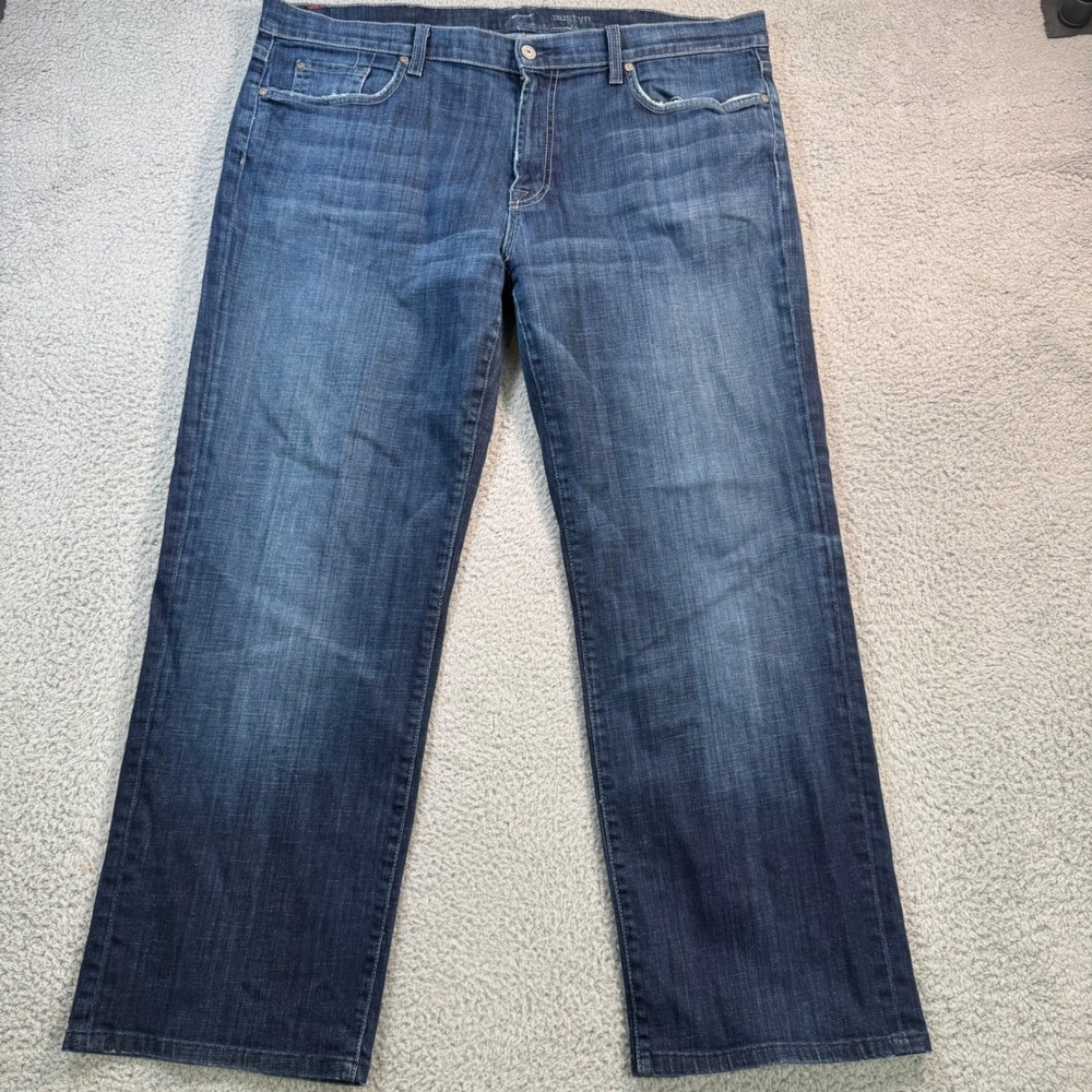 7 For All Mankind Austyn Relaxed Straight Leg Jeans‎ Mens 40x29 Blue Denim